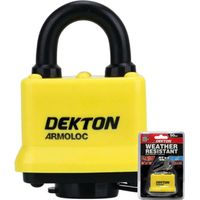 Dekton Weather Resistant 50mm Steel Shackle Outdoor Security Padlock & Keys