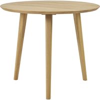 Table à manger ronde en bois clair chêne massif D90 cm OKSANA