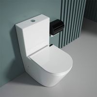 Durovin Bathrooms Close Coupled Toilet With Soft Close Seat And Cistern - Rimless Technology