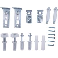 Shine Home Kit de réparation de porte pliante 18 pièces pour portes accordéon et de poche, comprenant pivots, supports, roues de guidage et vis, quincaillerie complète pour remplacement et installatio