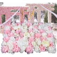 6pcs 3D stéréoscopique imitation de mur de fleur artificielle Rose décoration de fond mur de mariage photographie fête fond décoration, 40 60 cm
