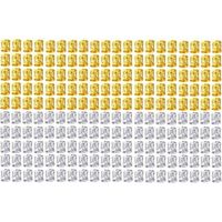 200 Pièces Bijoux Cheveux,Bijoux Cheveux Tresse,Aluminium Anneaux de Tresse de Cheveux pour Cheveux, Bijoux Doré, Anneau, Tresse Africaine, Bague(Or et Argent)