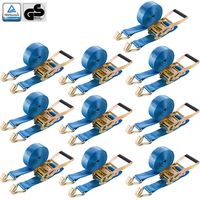 AREBOS 10 x ratchet tie down straps 6 m x 50mm Lashing Strap Cargo Trailer 5 T