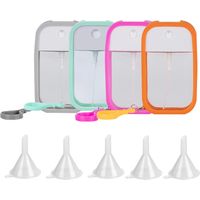 4PCS Portable Card Spray Bottle, 50ML Refillable Perfume Bottle Moisturizing Sprayer Box with Hook,for Alcohol Perfume