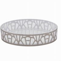TRADE SHOP - Piattino Porta Sapone Saponetta Accessorio Bagno Argento Stile Contemporaneo 59102 -