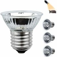 Lampada di calore per tartarughe, 50 W, E27, UV-A/UV-B, lampada a spettro completo per rettili, lampada di riscaldamento alogena dimmerabile per lucertole, tartarughe acquatiche, ragni e rane, AC 220–