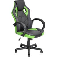 Sedia Gaming Poltrona da Ufficio Direzionale Ruote Girevoli Sportiva Racer Verde