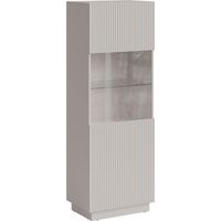 Estantería Lingua I, Cachemira, Cerrable, Con puertas, MDF, Aglomerado laminado, Vidrio templado, Número de puertas: 0, Número de cajones: 0, 178x60x42cm