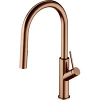 OMNIRES Bend - Grifo de fregadero con ducha extraíble, cobre cepillado BE6455CPB