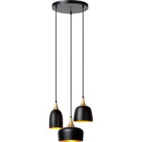 Lucide CHAYANNE - Pendelleuchten - Ø 30 cm - 3xE14 - Schwarz
