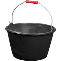 seau à vendange noir anse metal avec poignée 16l - aluminium et plastiques