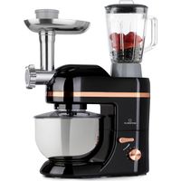 Klarstein Robot Patissier Multifonctions, Batteur sur Socle, Bol 5L, Robot Cuisine 2000W, Blender 1.5L, Robot Multifonction Petrin Boulangerie, Hachoir à Viande, Batteur Electrique Cuisine, 6 Vitesses
