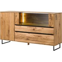 Buffet en bois de Chêne 160x43x87 naturel huilé WIEN 220