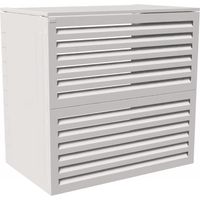 Cache clim acoustique extérieur Atole aluminium 130x135x85cm blanc