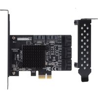 Carte d'extension PCI-E vers SATA 3.0 avec 8 ports pour disques durs