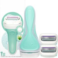 Compatible avec les recharges de rasoir pour femmes Schick Intuition Sensitive Skin à la vitamine E et à l'aloe vera, 1 paquet (2 unités)