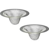 Set mit 2 kleinen 2,5 cm Edelstahl-Sieben für Waschbecken in der Waschküche, Poolwaschbecken, Hauswirtschaftsräume und Wohnmobile