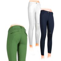 46 IT, Blu: Pantaloni da donna in tessuto tecnico con grip in silicone modello Sery
