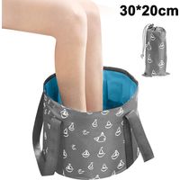 Bac À Pieds Pliable - Bac À Trempage Pour Les Pieds - Récipient Multifonctionnel Étanche Pour Lavage Voyages Pêche Pique-Nique - 1 Pièce