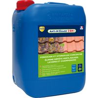 Guard Industrie – Nettoyant fongicide hydrofuge concentré 5L – Action 2 en 1 pour toitures, façades, terrasses – Élimine lichens et algues