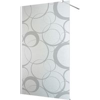 Stickers paroi de douche dépoli - Cercles - 60x150 cm