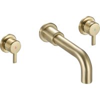 Bristan Altum 3-Hole Bath Filler Tap Wall Mounted - Brushed Brass