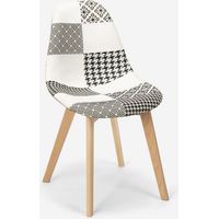 Silla de comedor de diseño nórdico patchwork para comedores Robin - Patchwork 6