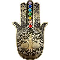 Fatima Hand Räuchergefäß aus Kunstharz mit farbenfrohen Details