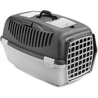 Stefanplast Caisse de transport Gulliver 2 avec porte en plastique pour chats et petits chiens 55 x 36 x 35 cm Gris