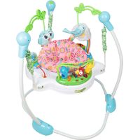Balancelle bébé Transat avec Jouets Educatif musique légère Balancelle Bébé Chaise Berceuse pour Bébé Trampoline,bleu