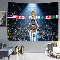 Tappeto Murale Calcio, Tifoso Mondiale, Sfondo Tela per Atmosfera Partita, Area Tifosi, Soggiorno Camera Letto Bar, 12-150x200cm