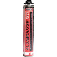 Alsafix – Mousse polyuréthane expansive 750 ml – Adhérence forte sur béton, bois, métal – Séchage rapide, faible expansion – Pour panneaux d'isolation