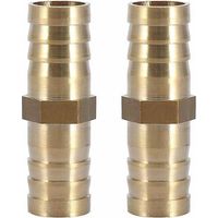 (14mm 2pcs)raccord De Tuyau Droit Deux Voies Raccord En Laiton Barbel Connecteur De Tube Jonction 6/8/10/12/14/mm