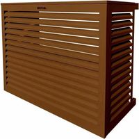 DECOCLIM - Cache unité extérieure en aluminium brun argile taille M - 23AM8003