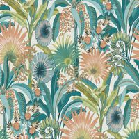 Erismann Martinique Tropical Teal Wallpaper Botanical Paste The Wall Vinyl
