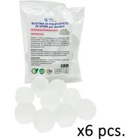 Recambios de polifosfato en sobres monodosis para calderas 6 sobres de 80g de polifosfato Inhibidor de incrustaciones y corrosión para dosificadores proporcionales Envase de 6 unidades de 80g