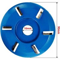 Wood carving disc, milling cutter 90 mm, 6 turbo carbide carving discs for woodworking (6 teeth)