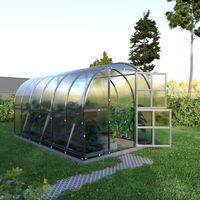 Serre de jardin tunnel polycarbonate 3m x 4m – Épaisseur 4 mm – Structure en métal galvanisé – Isolation thermique efficace