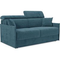 Miryam Schlafsofa mit Matratze mit verstellbaren Kopfstützen aus weichem, fleckenabweisendem Stoff T31 169 cm petrol