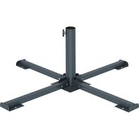 Base croix pliable pour parasol 38-48 mm support stable terrasse jardin extérieur gris foncé compact