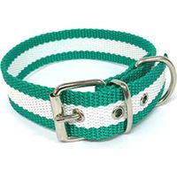 HUNDEHALSBAND MIT ANDALUSISCHER FLAGGE AUS NYLON MIT LEDERVERSTARKUNG 50 CM EXCLUSIVES ANGEBOT