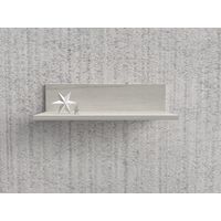 MaMa Store Mensola Ripiano 50cm a L da Muro, Quercia Bianco, 50CM x 22CM x 13CM
