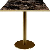 Table 70 x 70 cm Rome bistrot marbre veiné glossy