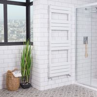 WarmeHaus White Flat Panel Heated Towel Rail 1600x600mm
