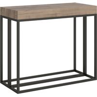 Tavolo consolle "Taranto" allungabile in legno per sala da pranzo -Allungabile fino a 300 cm / Classic / Abete Natura