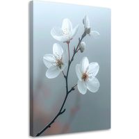 Quadro su tela Ramoscello con fiori bianchi 20x30