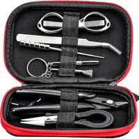 Set di utensili per bobine in ceramica 8 in 1 con scatola portaoggetti, pinze in acciaio inossidabile, forbici, avvolgitore per bobine, tronchesi e cacciavite, 15,5 x 10 x 3,2 cm