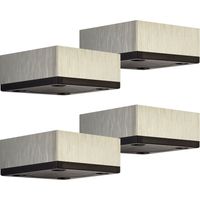 4er Set Möbelfüße MOTEL 65 x 65 mm Höhe 25 mm Edelstahloptik