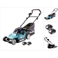Makita – Tondeuse à gazon sans fil 36V – Largeur de coupe 43 cm – Bac de ramassage 50L – Moteur Brushless – XPT pour protection optimale