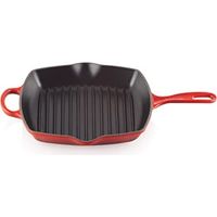 Le Creuset Bistecchiera Skillet Quadrata Evolution in Ghisa Vetrificata 26cm Ciliegia